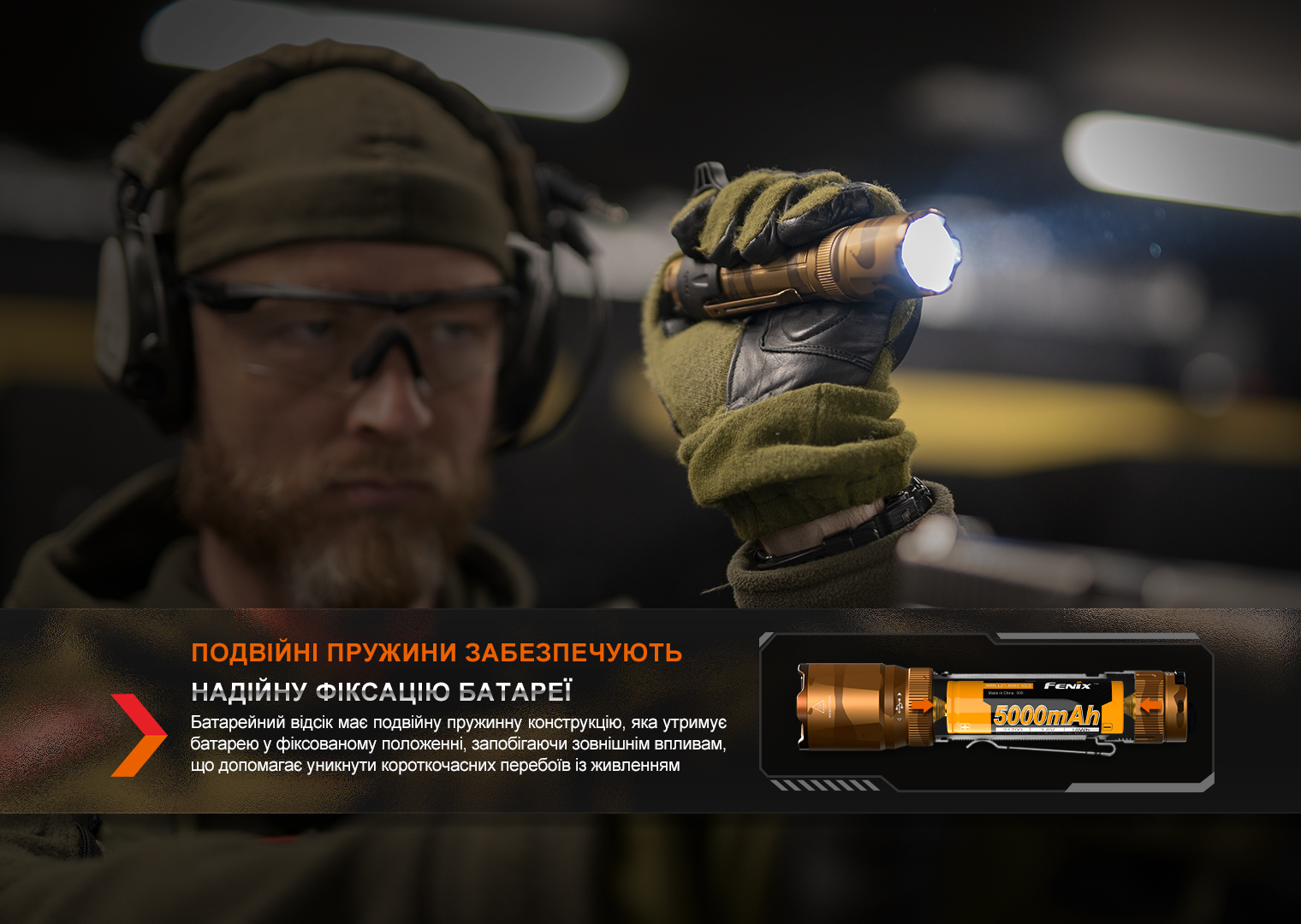 Ліхтар тактичний Fenix TK20R UE, сірий