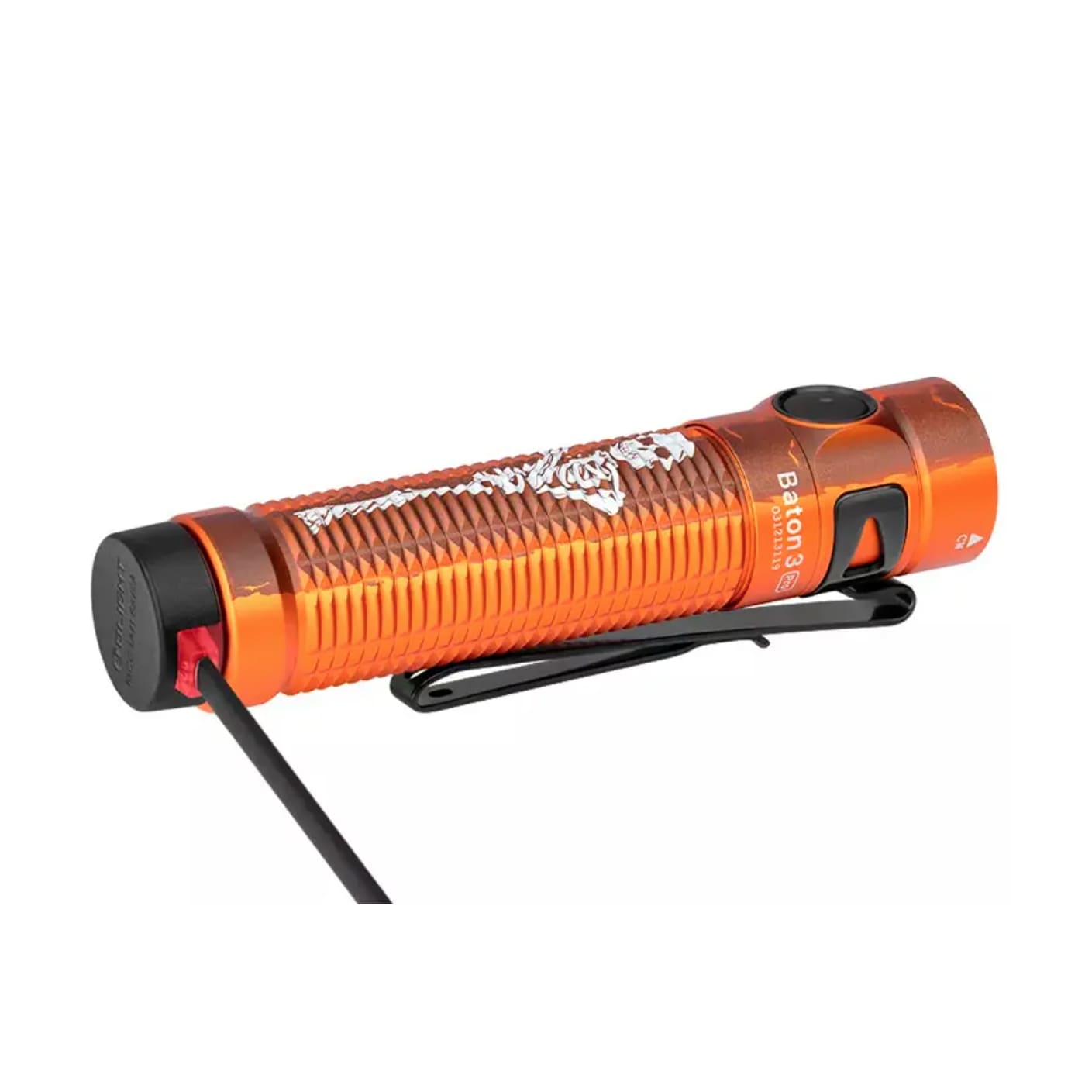 Ліхтар Olight Baton 3 Pro Orange Skeleton 2370.45.80